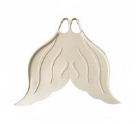 RoaQinFo de Sirena Monofin para Adultos s de Goma Especializadas en Actividades Acuáticas Accesorio Ergonómico Ligero Adecuada para Entrenamiento en Playa, Blanco Marfil, M
