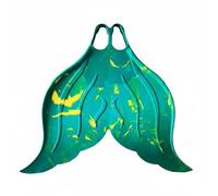RoaQinFo de Sirena Monofin para Adultos s de Goma Especializadas en Actividades Acuáticas Accesorio Ergonómico Ligero Adecuada para Entrenamiento en Playa , Azul Océano , XS