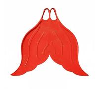 RoaQinFo de Sirena Monofin para Adultos s de Goma Especializadas en Actividades Acuáticas Accesorio Ergonómico Ligero Adecuada para Entrenamiento en Playa , Rojo Coral , XS