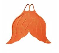 RoaQinFo de Sirena Monofin para Adultos s de Goma Especializadas en Actividades Acuáticas Accesorio Ergonómico Ligero Adecuada para Entrenamiento en Playa , Naranja otoño , XS