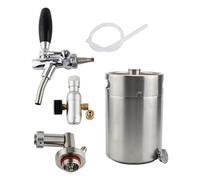 RoaQinFo Dispensador de Cerveza Portátil Mini Barril Grifo Recargable Hecho de Acero Inoxidable Fácil de con Regulador de Presión Adecuado para, tal como se describe, 5L