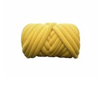 RoaQinFo Diy Lana Blanket Hilo Chunky de Terciopelo Brillante Máquina Lavable sin Desprendimiento Perfecto para Manualidades Principiantes Adecuada para Regalo, Yellow, 100G