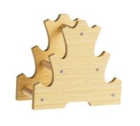 RoaQinFo Estante para Mancuernas Compacto de 3 Niveles, Madera Marrón, Estante para Pesas Que Ahorra Espacio para Fitness S, S