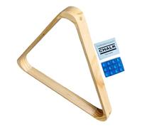 RoaQinFo Estante Triangular para Bolas de Billar, Soporte para Bolas de Mesa de Pool, Estante de Madera Portátil, Diseño Adecuado para Salas de Juegos, Amarillo