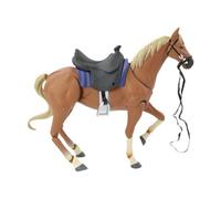 RoaQinFo Figura de Animal en Miniatura, Modelo de Caballo Coleccionable, Juguete, Regalo para Entusiastas de Los Caballos, Figura de Caballo, Decoración para M, marrón