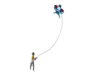 RoaQinFo Figura en Miniatura a Escala 1:64 de Una Cometa Volando. Modelo Coleccionable para Aficionados Y Coleccionistas. Accesorios de Resina, Chico