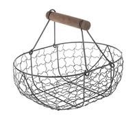 RoaQinFo Frutero Metálico Canasta de Alambre Frutas y Huevos con Asa Prácticas y Resistente de Hierro Adecuado para Comedor Sala de Estar Cocina