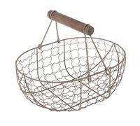 RoaQinFo Frutero Metálico Canasta de Alambre Organizador de Pan Huevos y Verduras con Mango Ergonómico Ideal para Decoración Moderno Adecuado para Sala Tienda