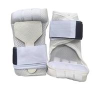 RoaQinFo Guantes de Boxeo de Medio, Protección para La Mano, Material de Tela Transpirable, Guantes de Sparring con Palma Abierta, Muñequeras Ajustables P, Blanco