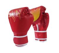 RoaQinFo Guantes de Boxeo, Guantes de Kickboxing, Guantes de Entrenamiento con Absorción de Impactos, Guantes de Sparring para Grappling Y Muay Thai, Rojo para Adultos