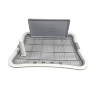 RoaQinFo Inodoro para Perros Bandeja para Orinar con Pared Alta Mantiene Las Patas Secas Sin Derrames Inodoro para Cachorros de Mascotas Soporte para Orinar Pa, Blanco