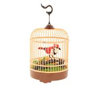 RoaQinFo Jaula de Pájaros Imitación Jaula de Loro Juguete Control por Voz para Niños Juguete de Pájaro Que Interactivo Material Resina Plástico Adecuado, Color 2