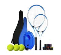 RoaQinFo Juego de 2 Raquetas de Tenis, Pelota de Entrenamiento, Equipo con Cuerda, Bolsa de Transporte, Material Ligero Y Resistente, Adecuado para, b