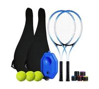 RoaQinFo Juego de 2 Raquetas de Tenis, Pelota de Entrenamiento, Equipo con Cuerda, Bolsa de Transporte, Material Ligero Y Resistente, Adecuado para, c