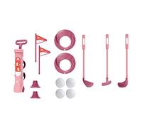 RoaQinFo Juego de Juguetes de Golf para Niños: Putter, Palos de Golf, Pelotas, Minigolf Educativo, Caddie, Palos de Golf, Material Ligero, Adecuado para Padres, Rosado