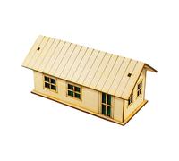 RoaQinFo Maqueta de Casa en Miniatura a Escala 1/72, de Madera, con Diseño Arquitectónico Paisajístico. Maqueta Sin Pintar, Hecha a Mano, Ideal para Adultos Y, Style C