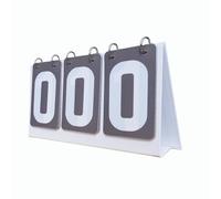 RoaQinFo Marcador Deportivo Manual de Puntos Mesa Portátil Cartelera PVC Giratoria Fácil de Limpiar Adecuado para Tenis Baloncesto Fútbol Voleibol, Gris