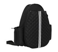 RoaQinFo Mochila Acolchada de Tenis, Bolso de Hombro, Mochila para Clases de Educación Física para Mujeres Y Hombres, Negro
