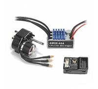 RoaQinFo Motor para Coche RC Conjunto Completo Motor ESC Combo Outrunner 2322 2600KV Variador 45A Servo Digital Metálico Integración sin Chasis Modificado, Negro, Kit Receptor 6-Ch