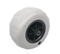 RoaQinFo Neumático Inflable para Playa Rueda Resistente para Carros Diseño con Núcleo Interior Reforzado Construcción en PVC, 9 Pulgadas, Plateado Brillante, Orificio De 10.5mm