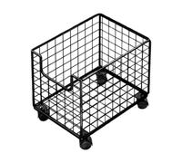 RoaQinFo Organizador de Escritorio con Ruedas, Archivador Decorativo de Un Solo Cajón, Estante, Caja, Carrito Utilitario con Ruedas para Bolso, Escritorio Late, Negro
