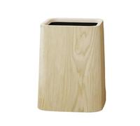 RoaQinFo Papelera Cuadrada Grande Basura Canasta Cubo Doble Capa Imitación Madera Resistente a Impactos Adecuada para Oficina Sala Hogar Dormitorio, Madera, L