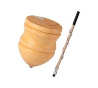 RoaQinFo Peonza de Madera sin Pintar Peonza Trompo Giroscopio Juguete Creativo para Manualidades con Varilla Refuerza Control Mano Ojo Adecuada para Juego, 8 Inch with 50cm Rod