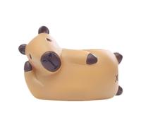 RoaQinFo Pequeño Adorno de Maceta con Forma de Capibara, Regalo Original, Contenedor de Flores Multiusos Y Adorable, Decoración de Escritorio para Oficina, Bal, Acostado de Lado
