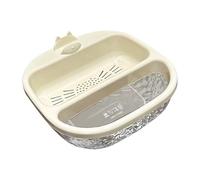 RoaQinFo Plato Escurridor de Frutas de 2 Niveles, Cesta Escurridora Ligera Multiusos, Estante para Verduras, Cesta para Mesa de Granja de Vacaciones,