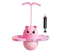 RoaQinFo Pogo Asa, Juguete Deportivo de Equilibrio, Equipo de Entrenamiento de Equilibrio, Juguete de Salto Alto, Pelota, Palo Pogo para Sal, Rosa