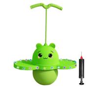 RoaQinFo Pogo Asa, Juguete Deportivo de Equilibrio, Equipo de Entrenamiento de Equilibrio, Juguete de Salto Alto, Pelota, Palo Pogo para Sal, Verde