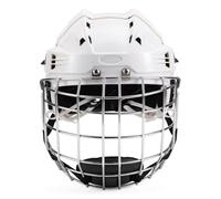 RoaQinFo Protección Deportiva de Cabeza con Casco Deportivo para Hockey Jaula Frontal Reforzada Interior EVA Absorbente y, Blanco, Pequeño Circunferencia De La Cabeza 52 58