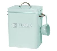 RoaQinFo Recipiente Metálico para Arroz, Bote de Arroz de 2,5 Kg, Recipiente para Alimentos con Cuchara, para Frijoles, Comida para Mascotas, Verde, Individual