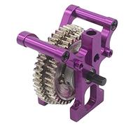 RoaQinFo Reducción Engranajes Conjunto Repuesto Transmisión Dos Velocidades Metal Kit Coche RC 1/10 Adecuado para Automodelismo Vehículos Reparación Colección, Púrpura