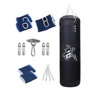 RoaQinFo Saco de Boxeo Colgante Vacío con Cadena Y Saco de Arena Colgante para Adultos Muay Thai MMA Culturismo, Negro 120cm