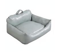 RoaQinFo Sofá Cama Sintético para Gatos y Perros Pequeños Cama Diván Sillón Apariencia Elegante en Símil Cuero Relleno Que No Se, Gris Elegante, XS hasta 1.4 Kg Mascotas