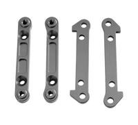 RoaQinFo Soporte de Antebrazo para Coche RC 1:10, Brazos Oscilantes, Piezas de Refuerzo, Modificación, Pieza de Repuesto, Soporte de Aluminio 6061 Delantero Y, Gris