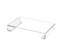 RoaQinFo Soporte de Pedestal con Bandeja Acrílica, Decoración de Baño, Elevador de Exhibición Transparente para Mostrador de Maquillaje.