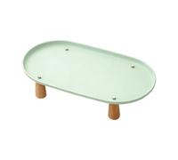RoaQinFo Soporte Elevado para Comedero Y de Gato, Ideal para Hogares Escandinavos, Soporte de Alimentación Estable, Verde 38cmx21cm, Individual