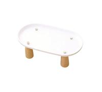 RoaQinFo Soporte Elevado para Comedero Y de Gato, Ideal para Hogares Escandinavos, Soporte de Alimentación Estable, Blanco 24cmx13cm, Individual