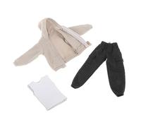 RoaQinFo Sudadera con Capucha, Pantalones Cargo Y Camisetas Sin Mangas para Figura de Acción Coleccionable Masculina de 6 Pulgadas a Escala 1:12, Negro