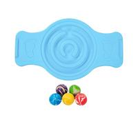 RoaQinFo Tabla de Equilibrio, Tabla Oscilante, Entrenamiento Sensorial, Multiusos, Utilitario, Laberintos, Balancín, Discos de Laberinto para Snowboard, Azul