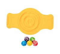 RoaQinFo Tabla de Equilibrio, Tabla Oscilante, Entrenamiento Sensorial, Multiusos, Utilitario, Laberintos, Balancín, Discos de Laberinto para Snowboard, Amarillo