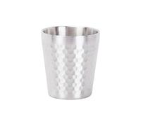 RoaQinFo Taza Doble Pared Vaso Acero Inoxidable Termo Martillado con Diseño de Fácil Limpieza Resistente Apta para Todo Tipo de Bebidas Adecuada para Uso Diario en Hogares y Oficinas, Silver, 260ML