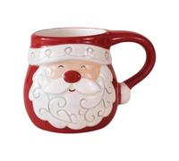 RoaQinFo Taza Navideña para Oficina Y Hogar. Taza de Agua con Relieve, Portátil Y Vasos de Agua Reutilizables para Cafetería Y Uso Diario en Casa, tal como se describe, Papá Noel
