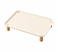 RoaQinFo te Elevado para Comedero y para Mascotas Bandeja Rectangular con Borde Patas de Madera de 6 Cm Ayuda a Mantener Limpio Adecuado para Cocina Comedor Cuidado de, Size to 2, Style to 2