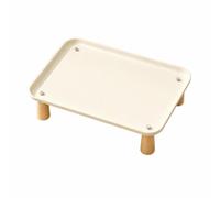 RoaQinFo te Elevado para Comedero y para Mascotas Bandeja Rectangular con Borde Patas de Madera de 6 Cm Ayuda a Mantener Limpio Adecuado para Cocina Comedor Cuidado de, Mediano, Style to 1