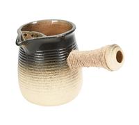 RoaQinFo Tetera Tradicional China de 538 Ml (19), Tetera para Cocinar, Hervidor de Agua, Olla para Hervir Agua, Ideal para El Hogar, Hoteles, Camping, Picni, Negro Beis