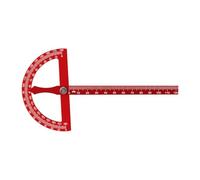 RoaQinFo Transportador de ángulos Ajustable Y Ligero 2 en 1 con Cabeza Redonda. Herramienta de Medición de ángulos para Carpinteros Y para Dibujo