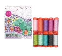 Roar Aurifil Thread TP50RC10 - Hilos Bordar, Bobinas pequeñas de algodón (50 wt, 10 unidades), Hilos color rosa